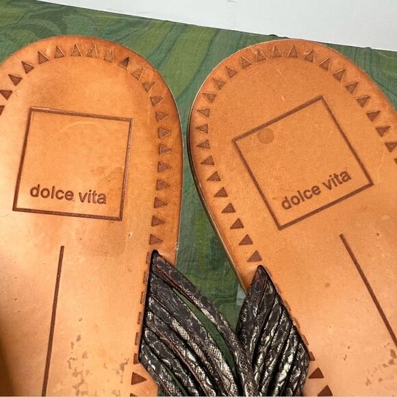 DOLCE VITA Leather Summer Sandals Size 10 - Picture 6 of 8